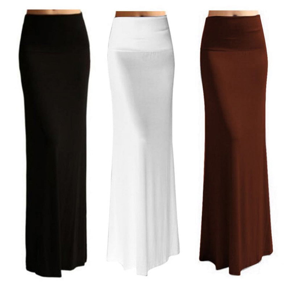 High waisted fitted maxi skirt best sale