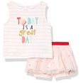thumbnail image 1 of Baby Girls 2-Piece Tank and Bike Short Set, Pink, 0-3 Months, 1 of 2