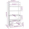 thumbnail image 4 of vidaXL Highboard HAMAR Solid Wood Pine Light Grey, 4 of 5