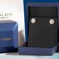 thumbnail image 5 of Gem Stone King 18K Rose Gold Plated Silver Removable Jacket Stud Earrings Set with White Zirconia, 5 of 6