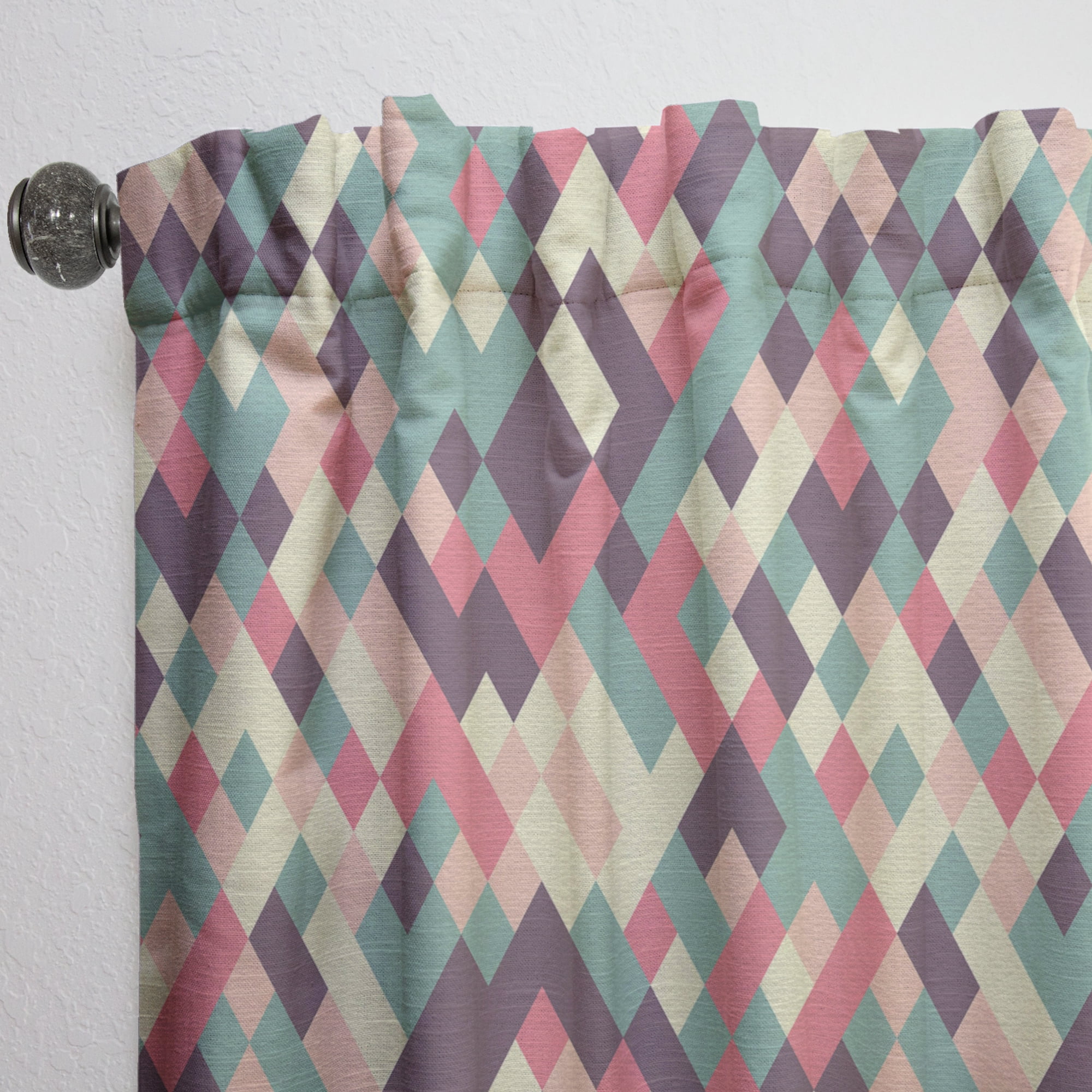 Designart 'Square Retro Design IV' Mid-Century Modern Curtain Panel