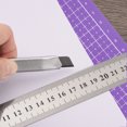thumbnail image 4 of A4 Cutting Mat 12" x 9" Purple Craft Mat Non-Slip Cutting Board with 8" Stainless Steel Ruler for Sewing Quilting, 4 of 6