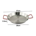 thumbnail image 2 of Mosiee Poêle Bol à Paella en Acier Inoxydable Poêle Assiette de Service Casserole Wok Plateau à Collations, 2 of 9