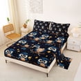 thumbnail image 2 of Erosebridal 3D Cartoon Animals Owl Full Size Sheets,Cute Stars Print Bed Sheets For Boys Teens 4-Piece, 2 of 6