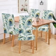 thumbnail image 2 of Yayeee 2 Pack Dining Chair Covers Stretch Parson Chairs Slipcovers Seat Protector, Peacock Feather, 2 of 6