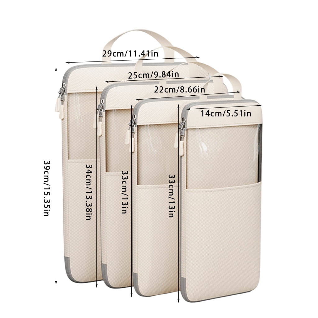 BQBQERT Durable Nylon Packing Cubes Compression Storage Bag for Clothes and Accessories