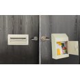 thumbnail image 2 of Pochar Buzón de puerta para depósito de alquiler de correo y llave nocturna - Buzón de acero con bloqueo a través de la puerta con acceso trasero (gris claro), 2 of 9