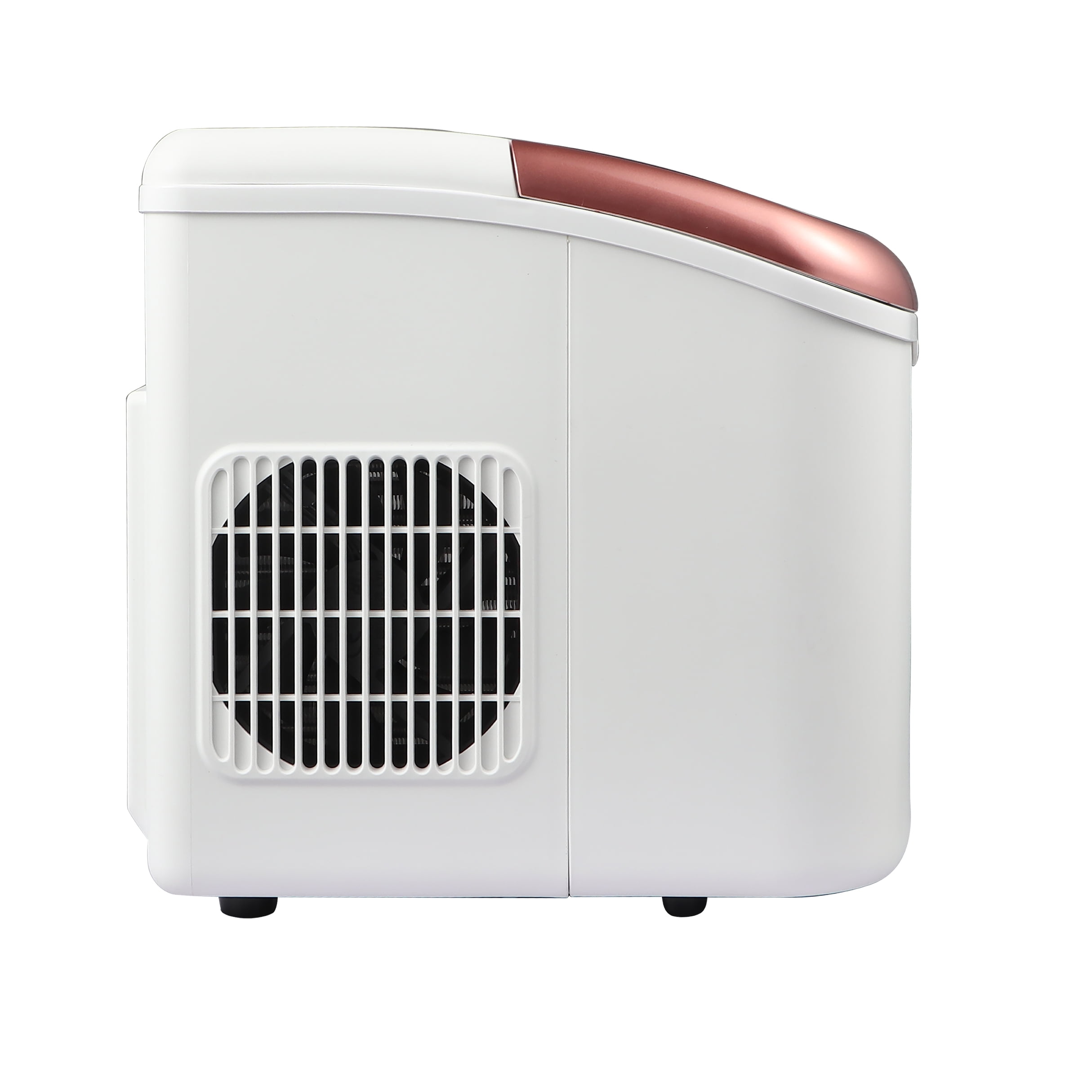 Frigidaire 26 Lbs. Retro Countertop Ice Maker, Bullet Shaped Ice, White/Rose Gold