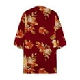 thumbnail image 5 of Fashion New Arrivals AXXD Beach Cover Ups for Women Plus Size Floral Print Puff Sleeve Kimono Cardigan Loose Chiffon Cover Up Tops, 5 of 5