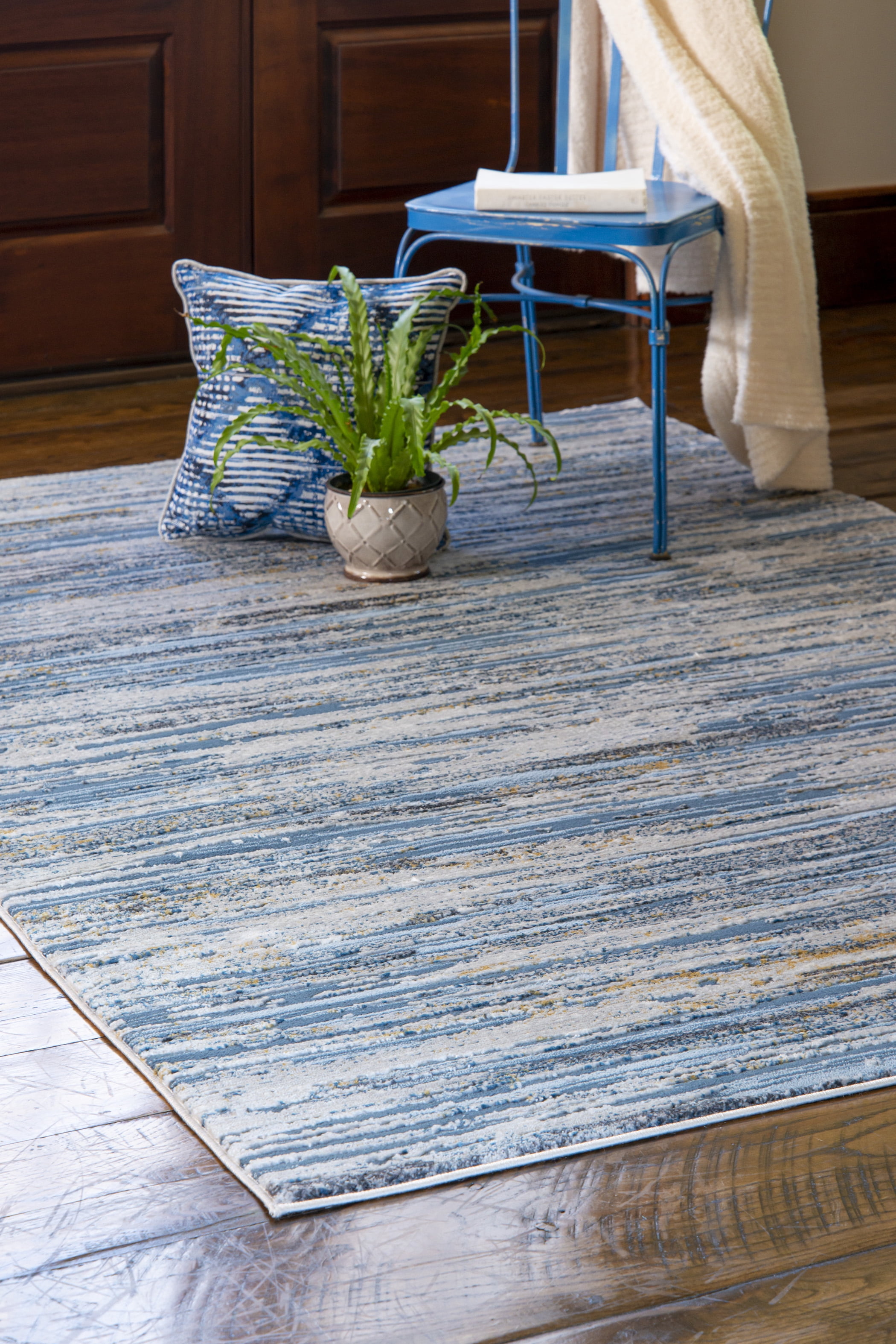 United Weavers Evolution Imperium Contemporary Abstract Area Rug, Blue, 9'10" x 13'2"