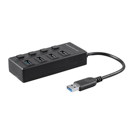 UPC: 0889028053911 | Monoprice 4-port USB 3.0 Switch Hub