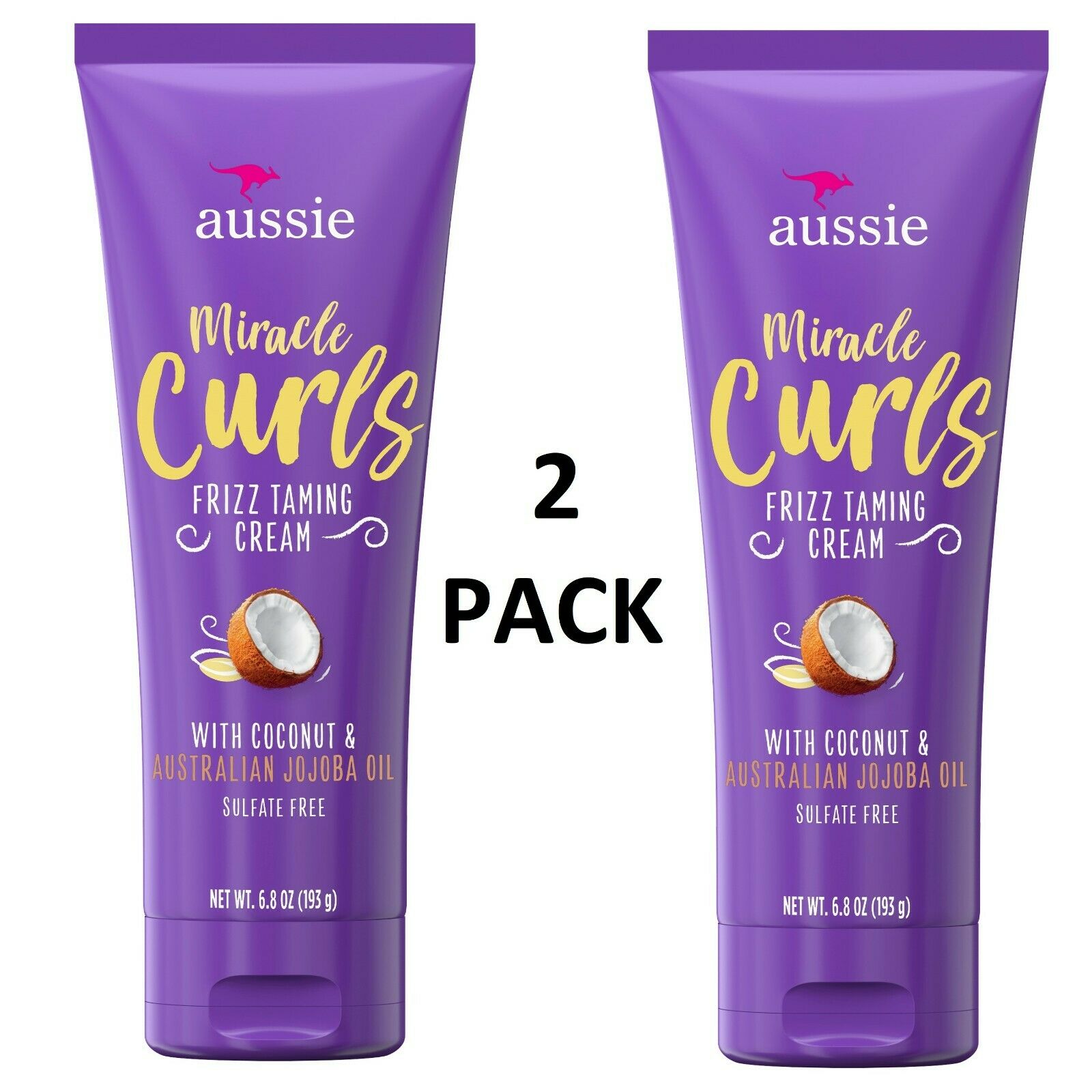 Aussie Miracle Curls Frizz Taming Cream, Coconut & Jojoba, 6.8 oz photo 5