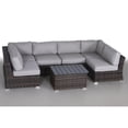 thumbnail image 3 of Living Source International 7-Piece Outdoor Set with Cushions in Espresso/Gray, 3 of 5
