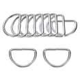 thumbnail image 1 of Uxcell 10-Pack Hebillas en D, Hebillas metálicas en D no soldadas de 1-1/2 pulgadas para bolsos/delantales/cinturones/collares para mascotas, Hardware de anillo en D semicircular [Plateado], 1 of 6