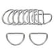 thumbnail image 1 of Uxcell 10-Pack Hebillas en D, Hebillas metálicas en D no soldadas de 1-1/2 pulgadas para bolsos/delantales/cinturones/collares para mascotas, Hardware de anillo en D semicircular [Plateado], 1 of 6