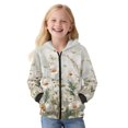 thumbnail image 2 of FKELYI Retro Daisy Floral Butterfly Print Kids Zip-Up Hoodies Long Sleeve Sweatshirt Boys Girls Jackets with Fleece Lining Fall Clothes Winter Hoodes Top, M, 2 of 6