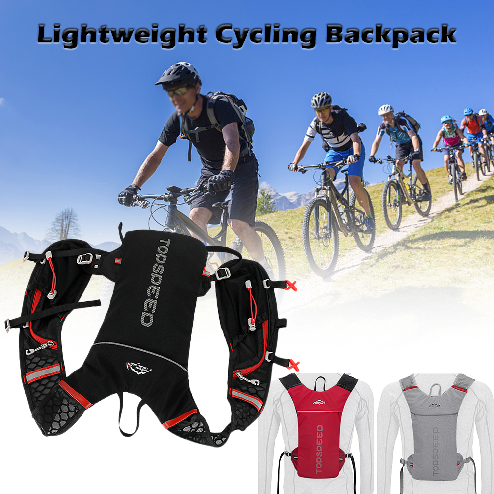 cycling with a backpack