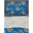 thumbnail image 3 of Spring Comforter & Sham Bedding Set, Daisy Bloom Flower Petals Summer Flora Field Chamomiles Botany Doodle, 3 pcs Duvet Set Microfiber Filling Quilt, 5 Sizes, Blue White Earth Yellow, by Ambesonne, 3 of 4