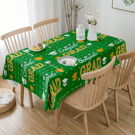 

Graduation Tablecloth Decoration Congrats Grad Table Cover Class of 2023 Rectangular Tablecloth Graduation Party Supplies for Home School Indoor Outdoor Grad Accessory (#120 S-54x54 )