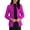 Hot Pink, variant on gbyLJF Women's Lightweight Down Jacket Solid Color Zip Up Long Sleeve Coats Slim Fit Stand Collar Cotton-padded Jacket