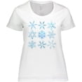 thumbnail image 3 of Inktastic Winter Snowflakes Women's Plus Size T-Shirt, 3 of 5