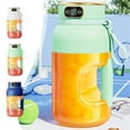 thumbnail image 1 of Vaso mezclador de hervidor deportivo portátil | 1200 ml de acero inoxidable y vidrio de gran capacidad | Agitador de proteínas de mano, espumador de leche, exprimidor | Gimnasio, Actividades al aire, 1 of 9