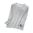 thumbnail image 2 of SYMOID Pajamas Mens Gray Long Sleeve Crew Neck Top - Modal Cotton Polyester Blend, Soft Breathable Relaxed Fit, Up to 4XL for Daily Casual Wear & Home Loungewear,Size 2XL, 2 of 7