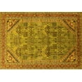 thumbnail image 1 of Ahgly Company Machine Washable Indoor Rectangle Oriental Yellow Industrial Area Rugs, 7' x 10', 1 of 4