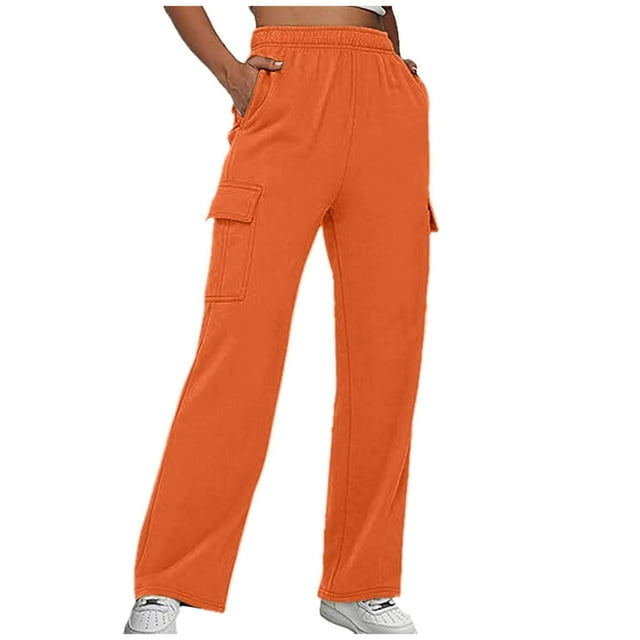 Women's Elastic Waist Solid Straight Pants - Strappy Design, Polyester, Casual Wear - Sizes S-XXL