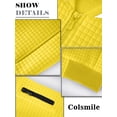 thumbnail image 6 of Colsmile Men's Waffle Knit Bomber Jacket, Lightweight Full Zip Varsity Baseball Coat with Pockets for Spring Fall,Yellow 2XL, 6 of 9