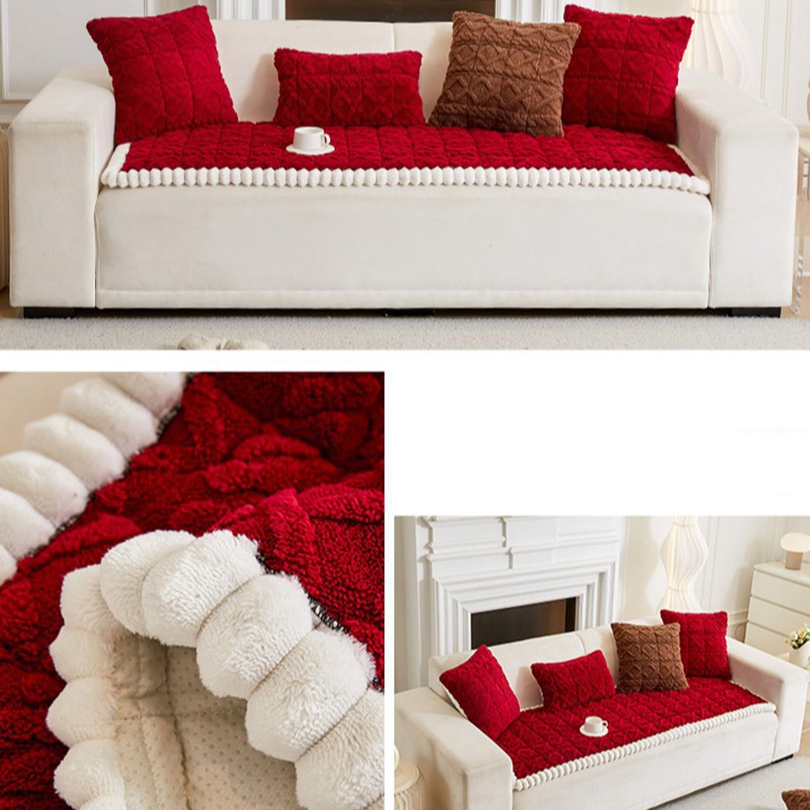 Upgraded Sofa Cushions For Fall And Winter Thickened Sofa Cushions Straight Sitting Cushion Thickened Seat Cushion C