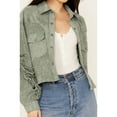 thumbnail image 3 of Blanknyc Women's Faux Suede Fringe Jacket Green Medium  US, 3 of 4