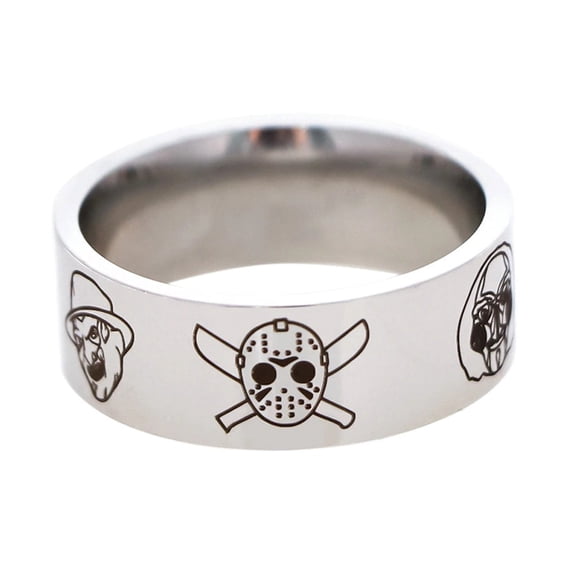 Classic Horror Characters Stainless Steel Band Ring Adult Size 9