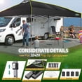 thumbnail image 5 of COBIZI 10x20 Pop up Canopy Tent Easy up Canopy for Outside Instant Portable Waterproof Party Canopy Tent for Summer Beach Garden Party Camping Outside with Air Vent,Reflective Strip,4 Sandbags,Black, 5 of 8