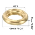 thumbnail image 2 of Unique Bargains M6x1 Écrou Rond en Laiton, Lot de 20 Écrou de Verrouillage à Roue Plate Surface Lisse Décoration, 2 of 6