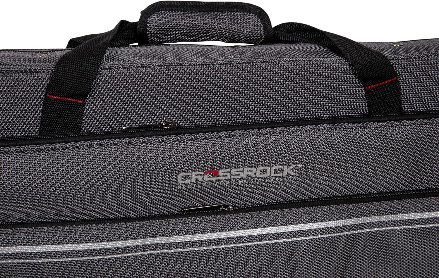 Crossrock Electric Guitar Foam Case for Strat & Tele | Lightweight Gray Gig Bag with Adjustable Fit, Plush Interior & Storage (CRP300EDG)