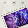 thumbnail image 6 of Elephant Stock Flower Buddha Wall Art - Horizontal Multi Panel Canvas - Living Room Wall Decor - People Multi Panel - Purple And Blue Decor - 57" x 36", 6 of 8