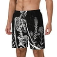 thumbnail image 1 of Balery Vintage Black white Plant skull Bañador para hombre, shorts de playa de secado rápido con entrepierna y forro de compresión-Small, 1 of 6