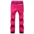 thumbnail image 5 of Bigersell Women's Modern Bootcut Pant Full Length Pants Men Waterproof And Velvet Thickened Sports Soft Shell Color Matching Ski Pants Stretch Ripped Skinny Pants, 5 of 8