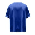 thumbnail image 5 of YM Womens Ladies Tops and Blouses Summer Solid Color Short Sleeve T Shirts Crew Neck Classic Fit Pullovers Loose Fit Summer Outfits Clothes for Women, 5 of 7