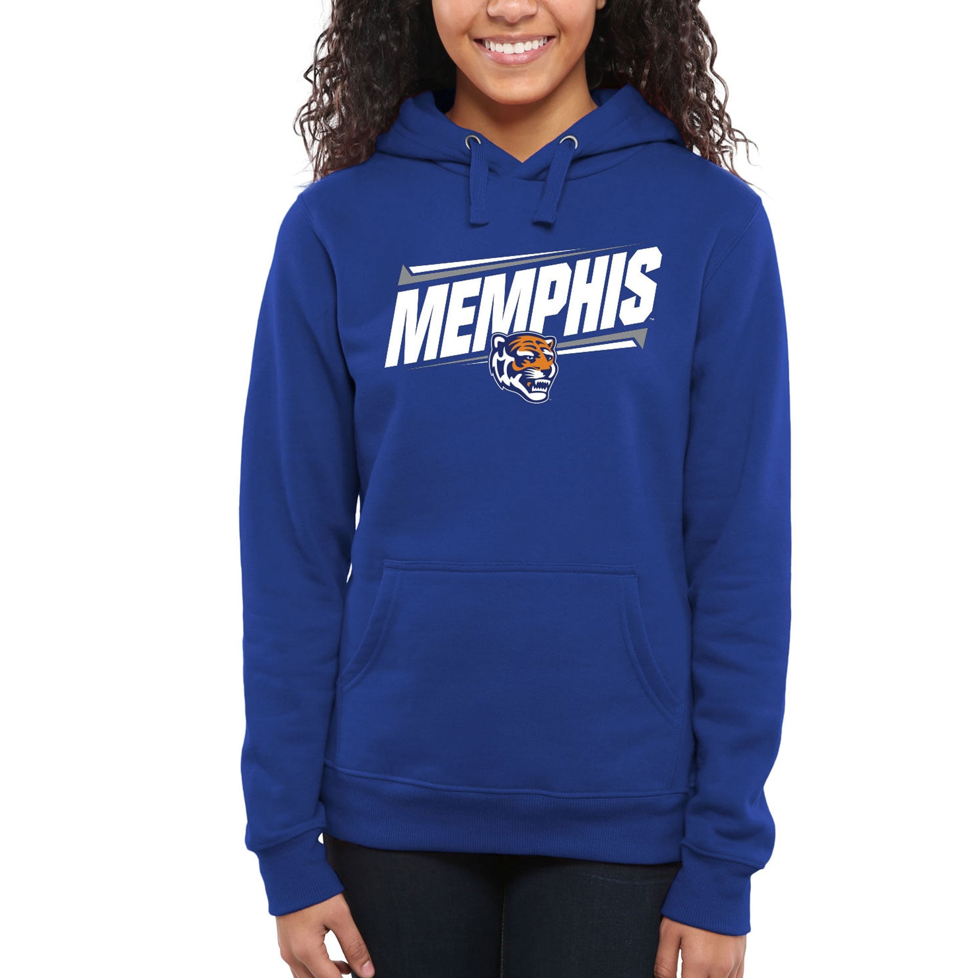 Fanatics Memphis Tigers Women's Double Bar Pullover Hoodie Royal