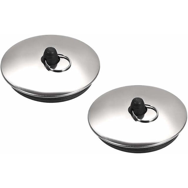Tapón de drenaje de goma para fregadero, tapón de drenaje de 57mm con anillo para bañera, cocina, inodoro, 2 uds.