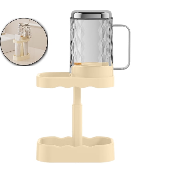 Toothbrush Holder with Cover Cup - Countertop Organizer Stand for Electric & Manual Toothbrushes, Keeps Bathroom Vanity Tidy