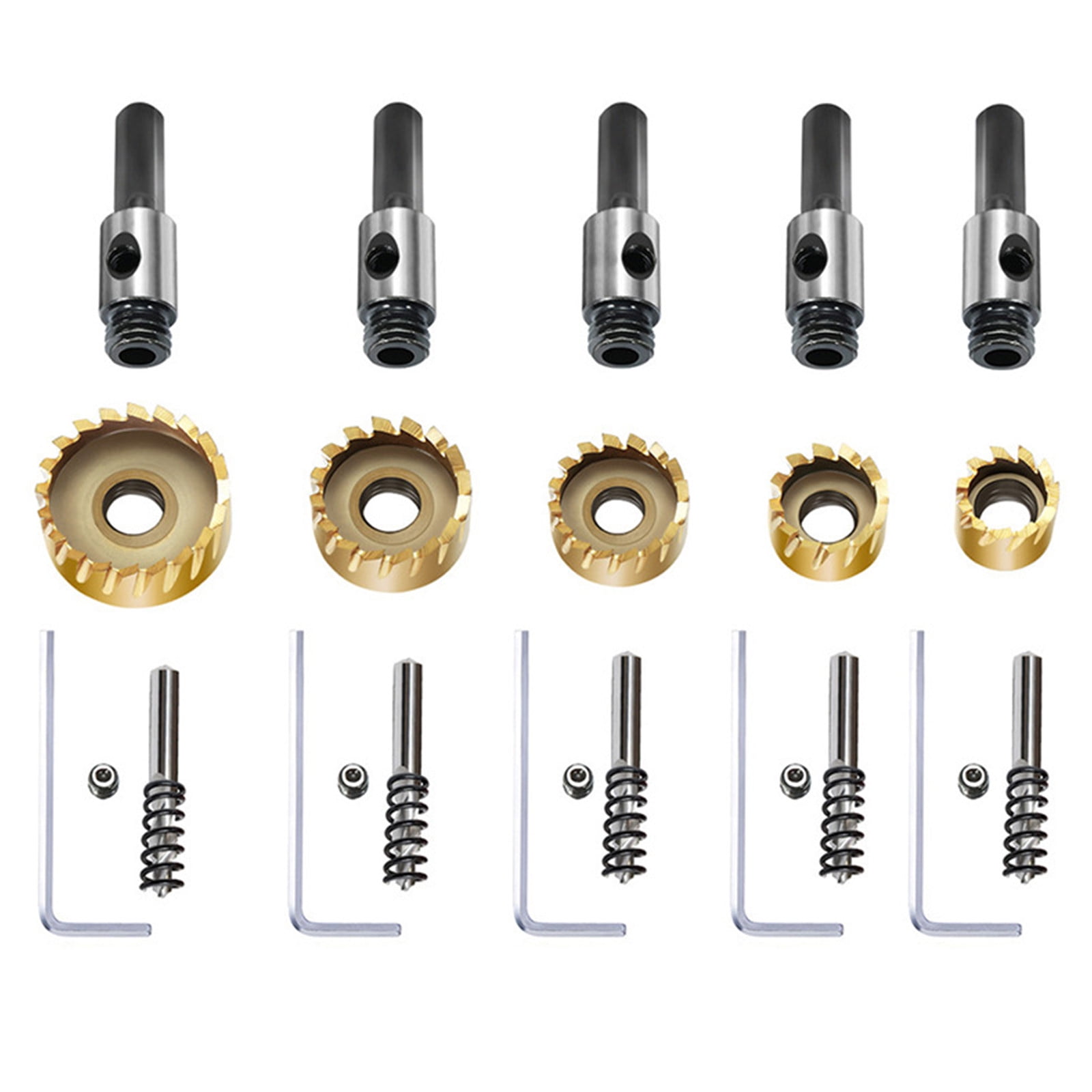 5 Cobalt High-Speed Steel Drill Bit Set - 135° Split Tip, 5 Sizes For Stainless Steel, Aluminum, Wood, Iron - Handheld/Fixed Drilling With Metal Reamers