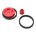 thumbnail image 4 of Belt Drive Transmission Gears System, 12T 30T Rubber Belt RC Belt Drive Transmission Gear Replacement  For RC Crawler Car Upgrade DIY Parts Black,Red,Silver, 4 of 8