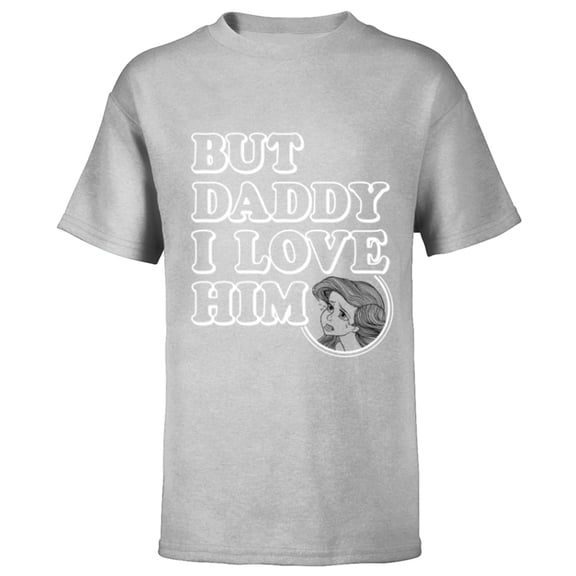 Disney Princess Ariel Tears But Daddy I Love Him - Short Sleeve T-Shirt for Kids - Customized-Athletic Heather