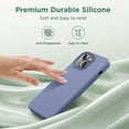 thumbnail image 4 of Designed for iPhone 15 Case,Silicone Ultra Slim Shockproof Protective Phone Case with [Soft Anti-Scratch Microfiber Lining], 6.1 inch, Lavender Gray, 4 of 11