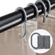 thumbnail image 4 of Cortina de ducha impermeable de EVA empalmada, 180 x 180 cm | Cortina de baño gruesa sin perforaciones con ganchos | Panel impermeable y permeable a la luz, material EVA duradero | Negro, blanc, 4 of 5