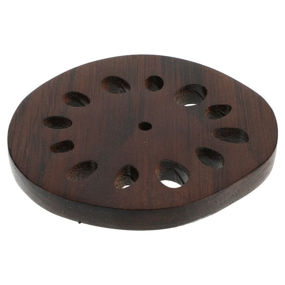 WEUVEB Heat Insulating Lotus Root Coaster Brown Wooden Bamboo for Home