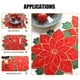thumbnail image 2 of GOOHOCHY 4 Uds. Mantel individual navideño, tapete para platos de comedor, Mantel Individual aislante, tapetes para platos de Poinsettia, 2 of 7